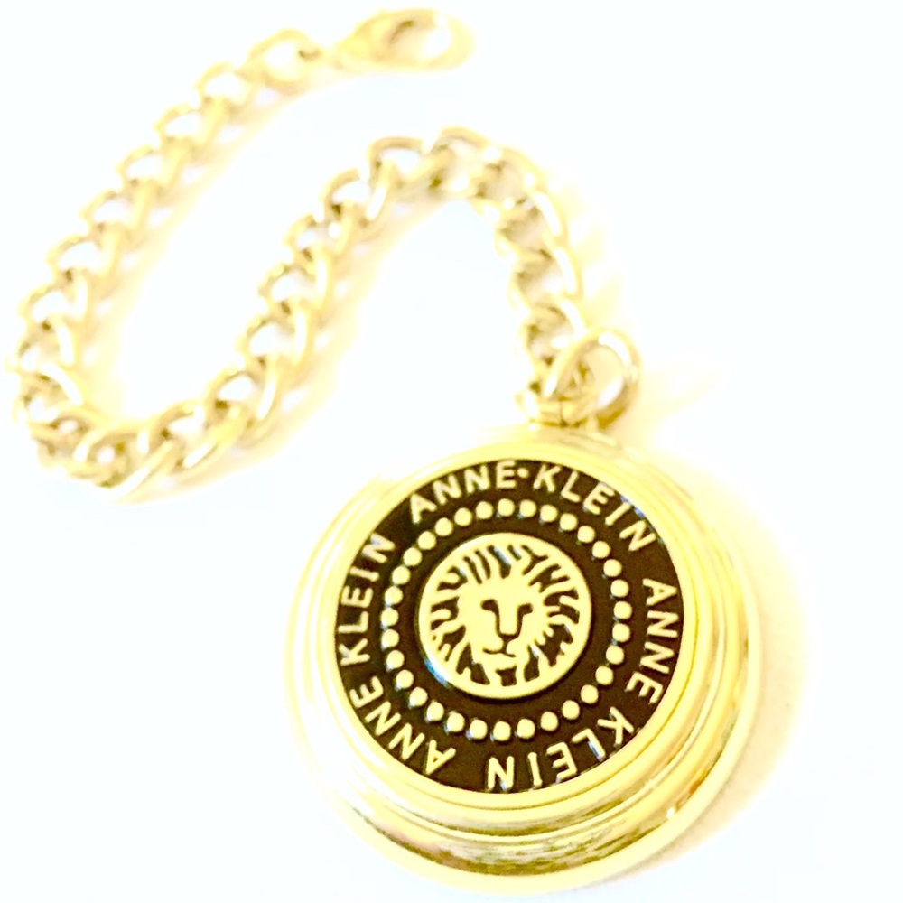 Vintage Anne Klein Medallion Logo Charm Bracelet